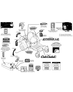 Label Map Diagram and Parts List for Z-FORCELZ60 (17AIDAGD-17AIDAGD010)(2014) Cub Cadet Lawn Tractor